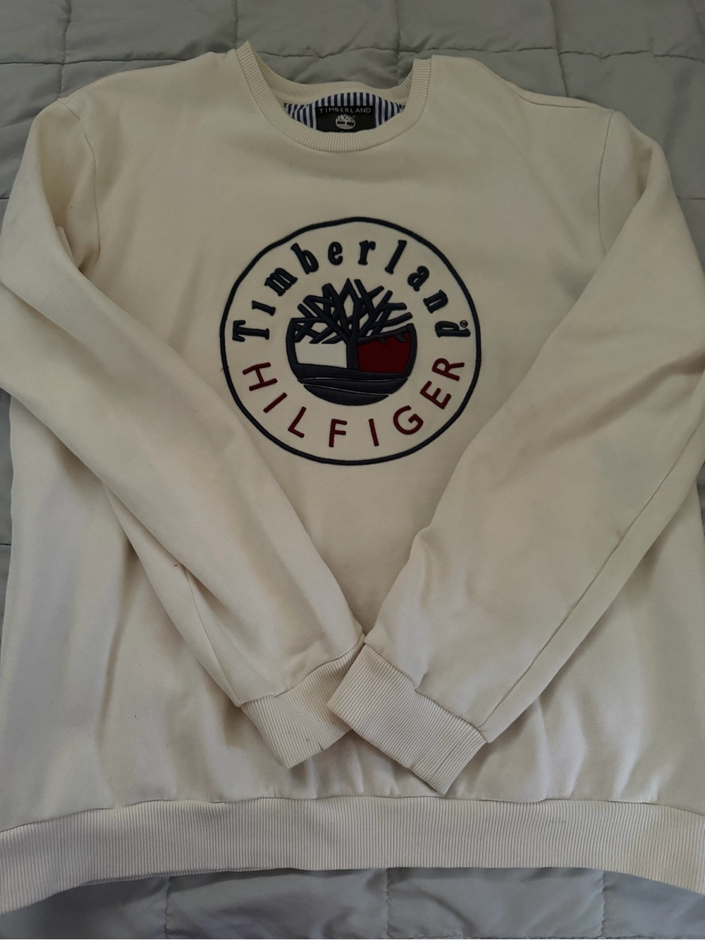 Tommy Hilfiger X Timberland Cream Logo Crewneck Sweater